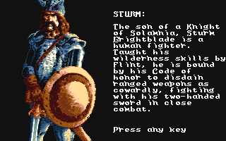 Heroes Of The Lance screenshot 3 for Amiga